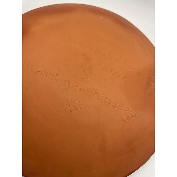 Diane Schwob Zubrick Red Ware Plate Signed Vintage Studio Art Pottery Handmade - Picture 2 of 3